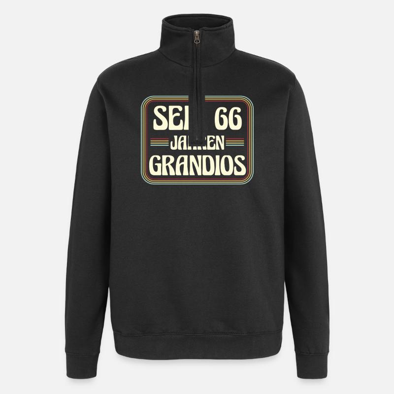 66 ans Anniversaire 66e anniversaire - Sweat à zip 1/4 - noir
