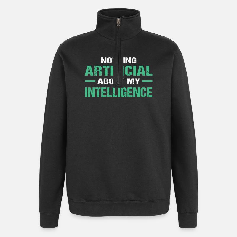 Intelligence artificielle GPT - Sweat à zip 1/4 - noir