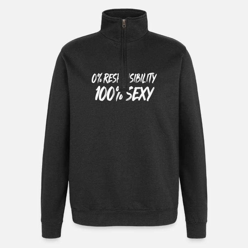 0 % Responsabilité 100 % Sexy - Sweat à zip 1/4 - noir