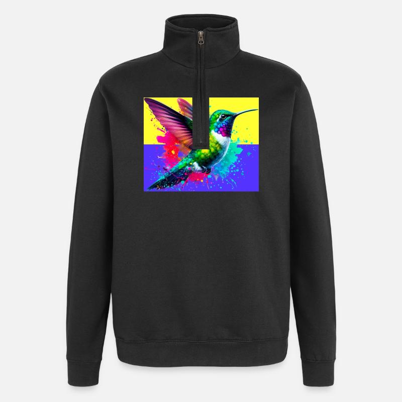 colibri - Sweat à zip 1/4 - noir
