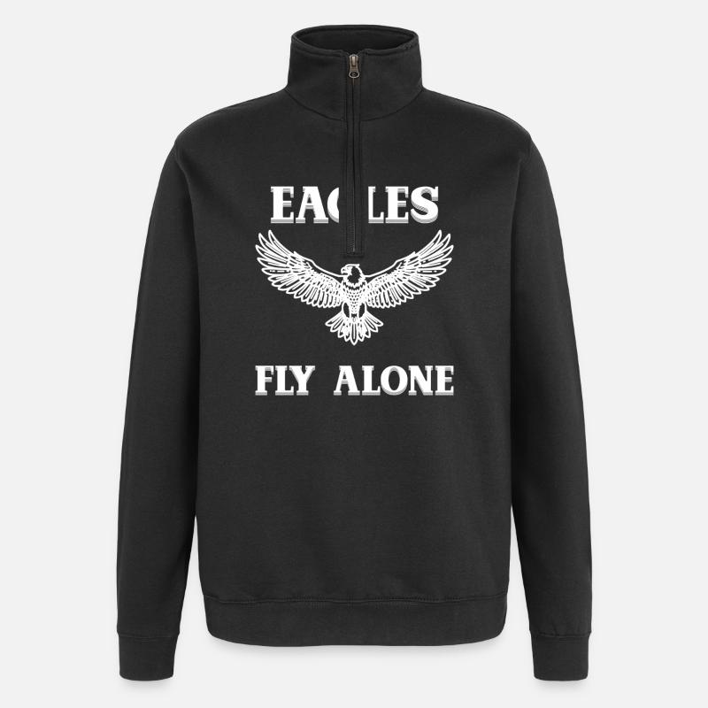 Eagle1 - Quarter-Zip-Sweatshirt - Schwarz
