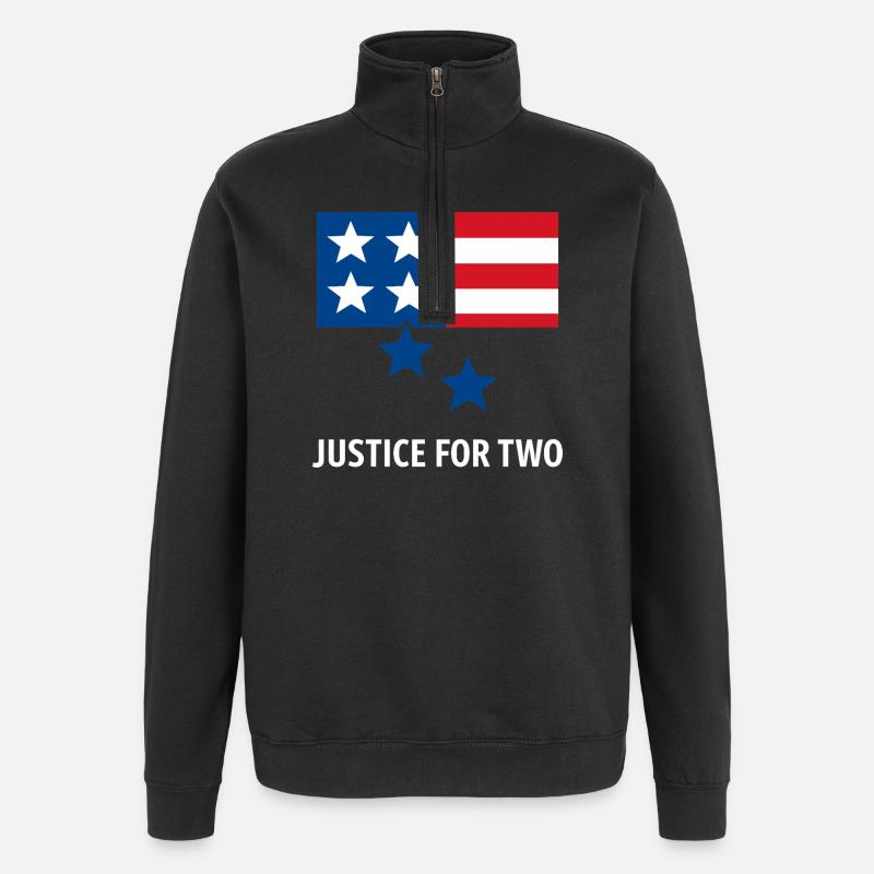 Justice pour deux - Sweat à zip 1/4 - noir