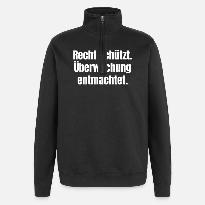 Protecting rights, disempowering surveillance - Quarter-Zip Sweatshirt - black