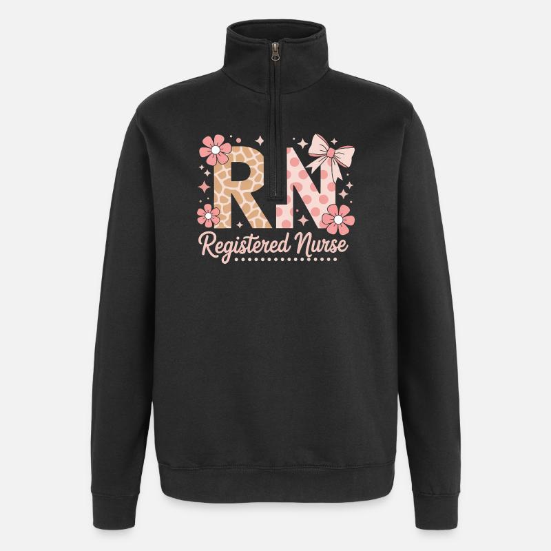 Krankenschwester Sprüche Krankenschwester Geschenk - Quarter-Zip-Sweatshirt - Schwarz