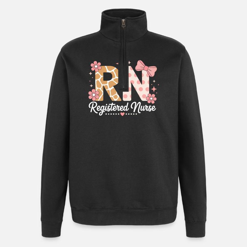 Krankenschwester Sprüche Krankenschwester Geschenk - Quarter-Zip-Sweatshirt - Schwarz
