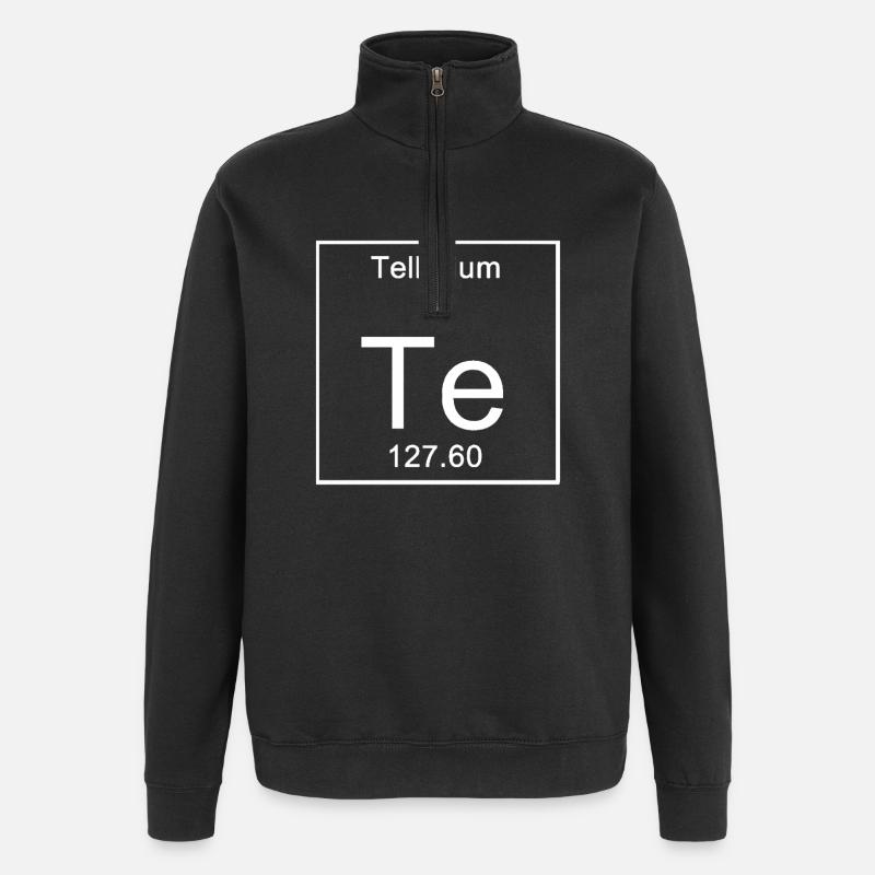 Te-Chemie-Periodensystem - Quarter-Zip-Sweatshirt - Schwarz