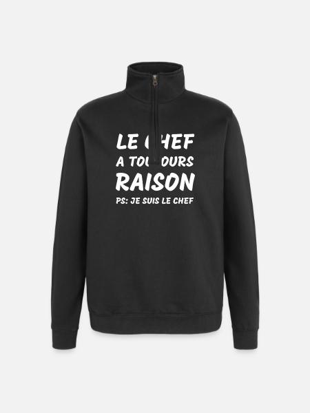Cooking Chef Humor Cook - Quarter-Zip Sweatshirt - black