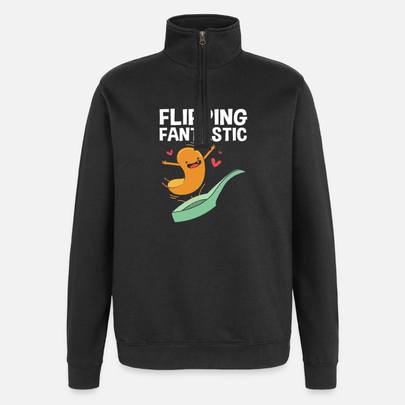 pancake - Quarter-Zip Sweatshirt - black