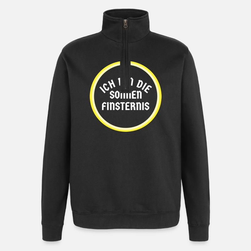 Sun Costume Solar Eclipse Funny Costume - Quarter-Zip Sweatshirt - black