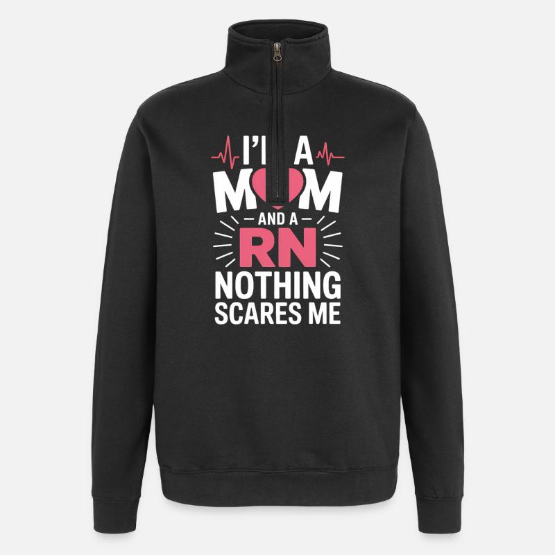 Nurse Sayings Nurse Gift - Quarter-Zip Sweatshirt - black