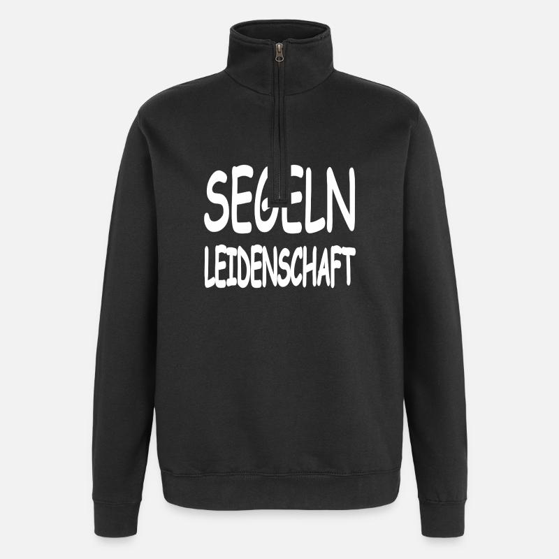 Segeln - Quarter-Zip-Sweatshirt - Schwarz