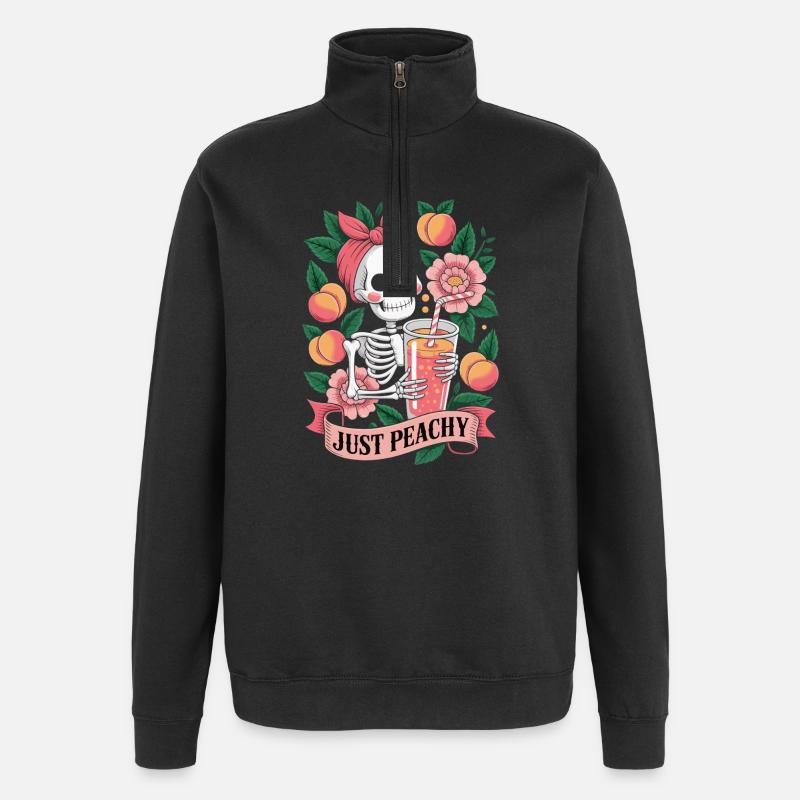 Bare Peachy - Sweatshirt med 1/4 lynlås - sort