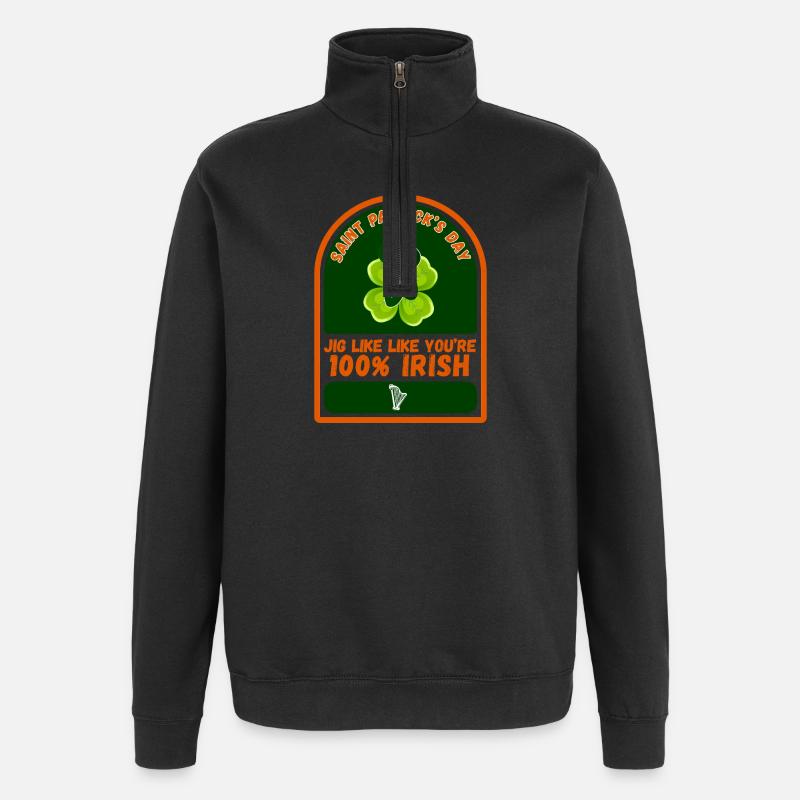 SAINT PATRICK'S DAY - Quarter-Zip Sweatshirt - black