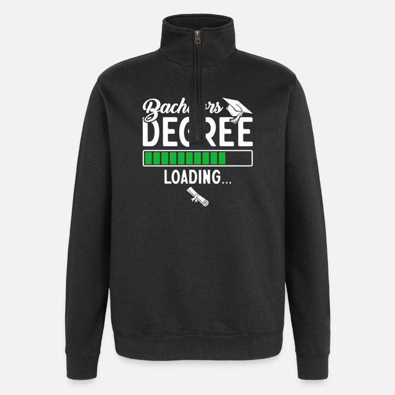 Bachelors Degree Loading - Quarter-Zip Sweatshirt - black