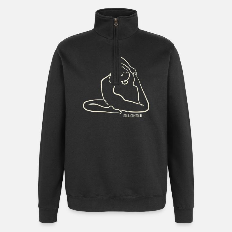 CONTOUR DE L’ÂME - Naginyasana - Sweat à zip 1/4 - noir