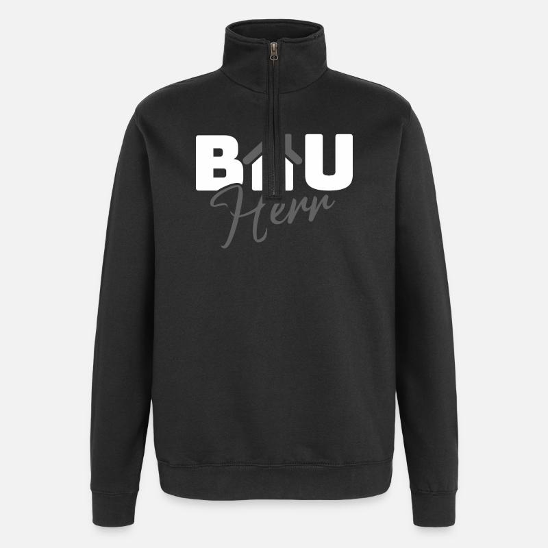 Emblème de l’icône BauHaus - Sweat à zip 1/4 - noir