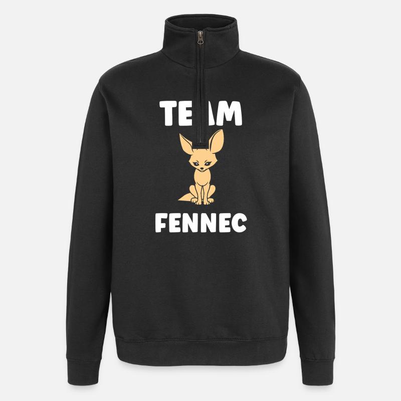 fennec - Sweat à zip 1/4 - noir