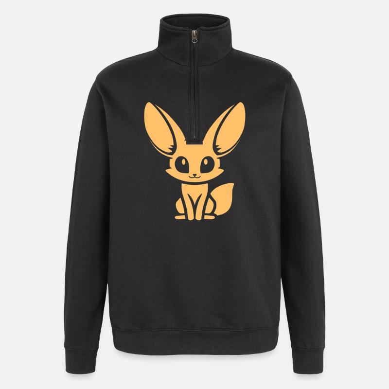 Fennek - Quarter-Zip-Sweatshirt - Schwarz