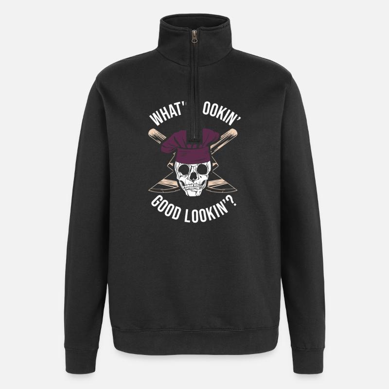 Kopfskull Chef : Qu’est-ce qui cuisine ? - Sweat à zip 1/4 - noir