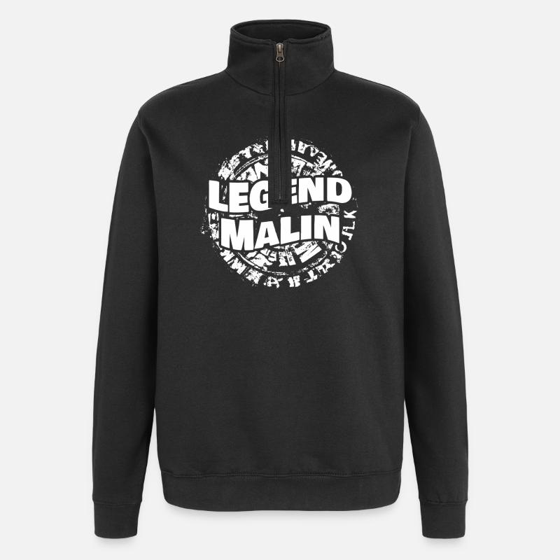 Malin as a given name - Quarter-Zip Sweatshirt - black
