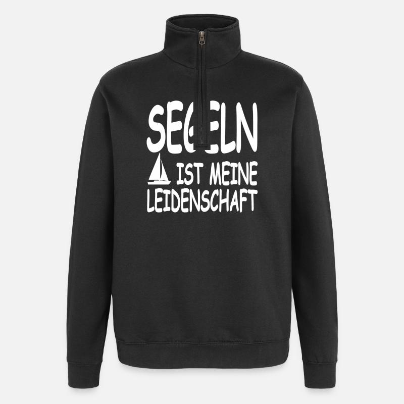 Voile - Sweat à zip 1/4 - noir