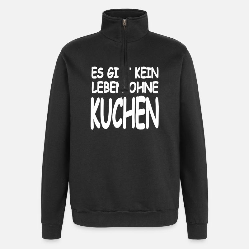 Kuchen - Quarter-Zip-Sweatshirt - Schwarz