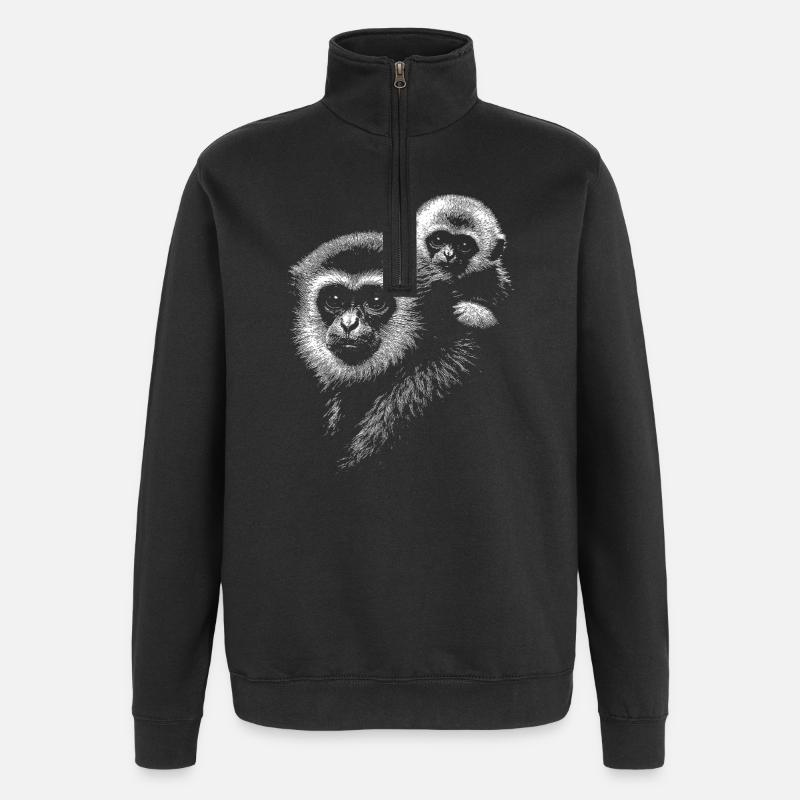 Gibon - Quarter-Zip Sweatshirt - black