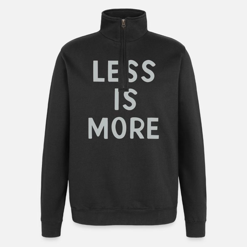 Less is More - Quarter-Zip Sweatshirt - black