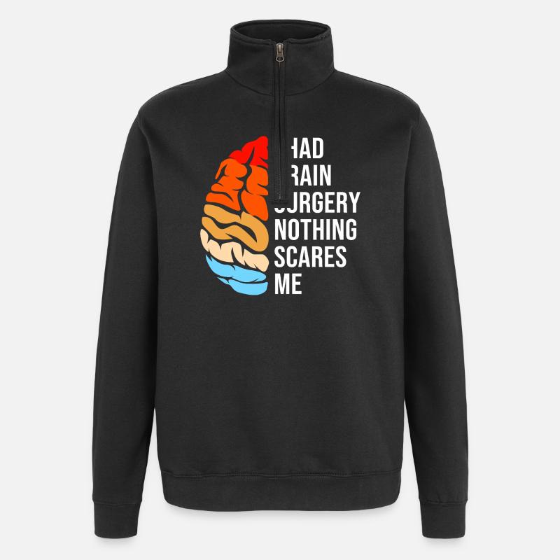 Anévrisme cérébral - Sweat à zip 1/4 - noir