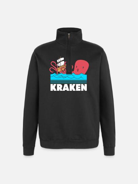 Octopus Octopus Octopus Octopus Squid - Quarter-Zip Sweatshirt - black