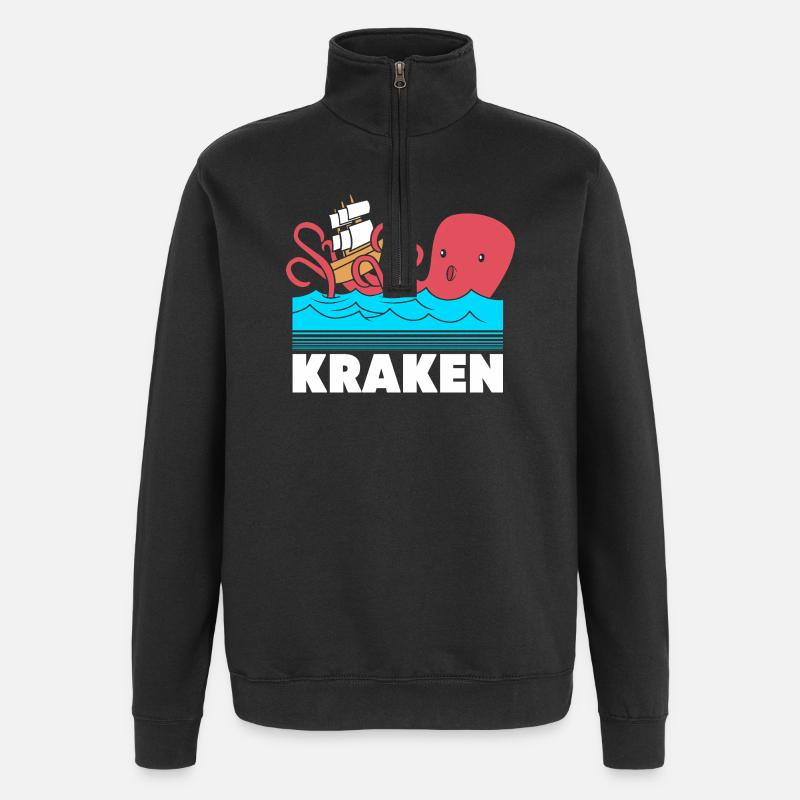 Octopus Octopus Octopus Octopus Squid - Quarter-Zip Sweatshirt - black