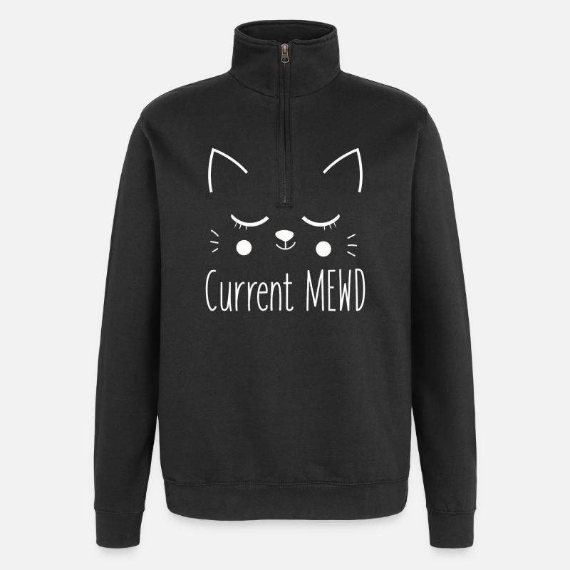 Current Mood Cute Cat Lover - Quarter-Zip Sweatshirt - black