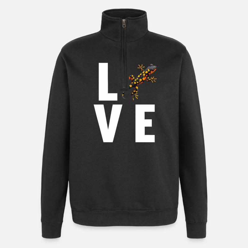Fire Salamander Salamander - Quarter-Zip Sweatshirt - black