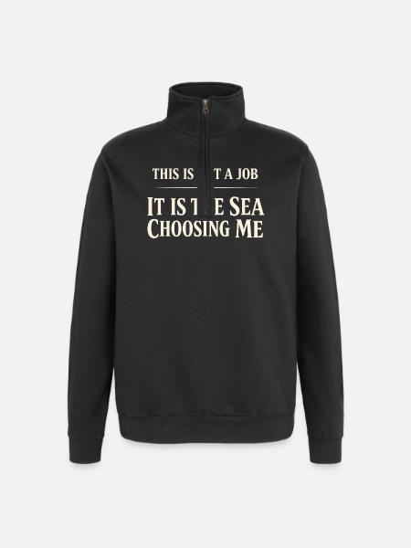 Seemannschaftsgeschenk Für Deckhand Ocean Work - Quarter-Zip-Sweatshirt - Schwarz