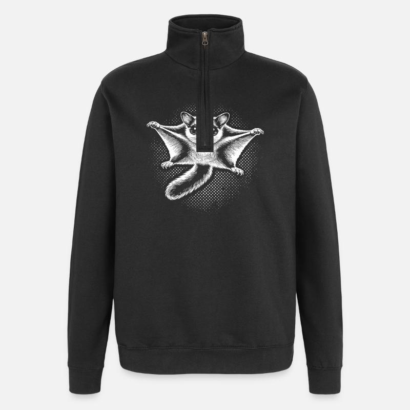Planeurs à sucre - Sweat à zip 1/4 - noir