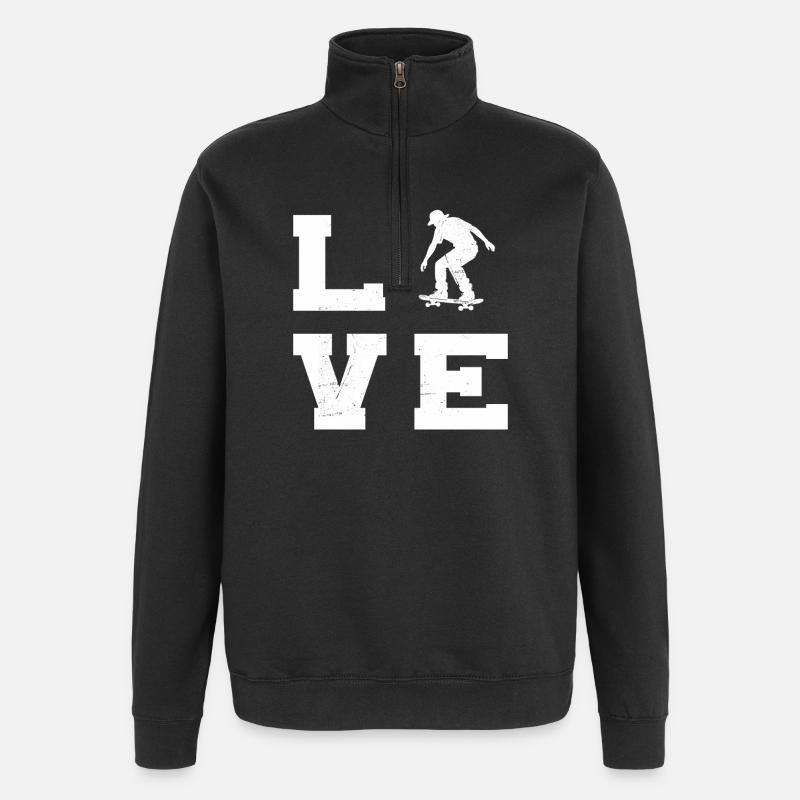 Skateboard : Adore s’habiller chic - Sweat à zip 1/4 - noir