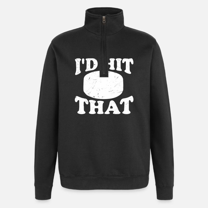 I'd hit that - Quarter-Zip Sweatshirt - black