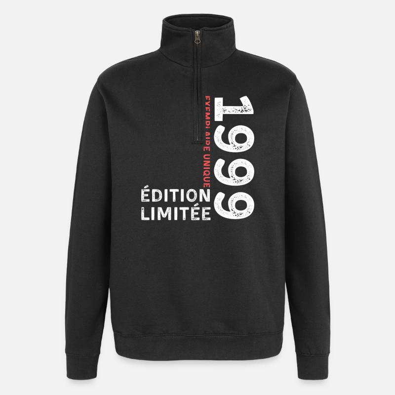 Typografischer Stil von 1999 - Quarter-Zip-Sweatshirt - Schwarz