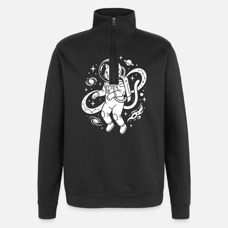 Kitty exploratrice spatiale - Sweat à zip 1/4 - noir