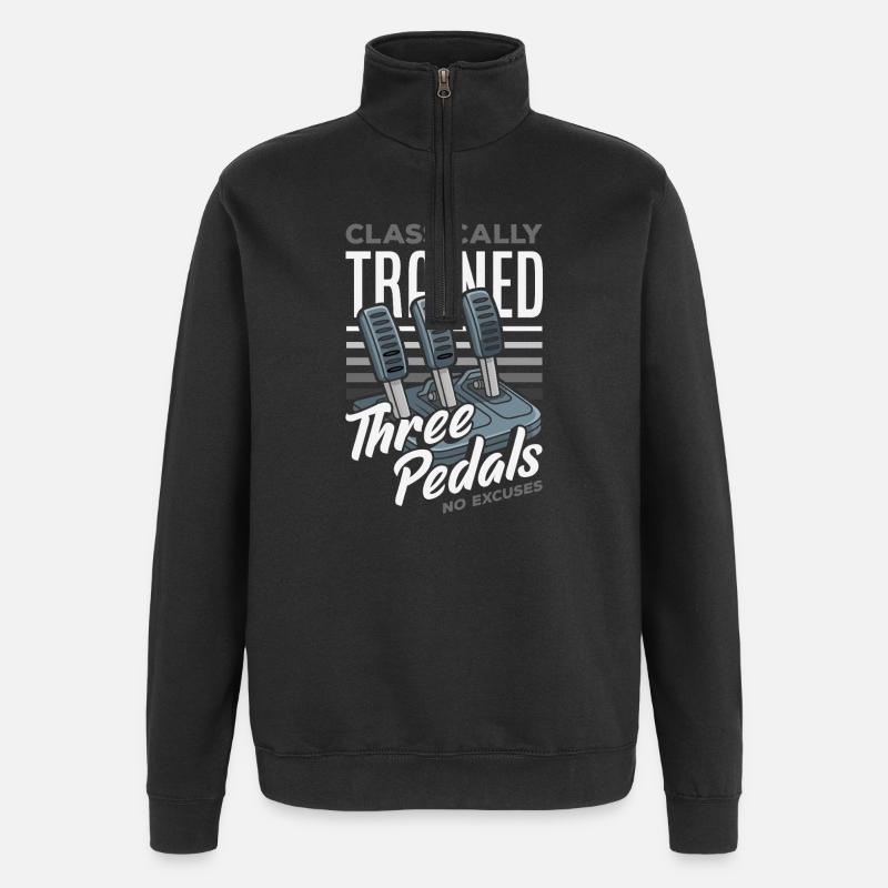 Voiture manuelle, entraînée classiquement - Sweat à zip 1/4 - noir