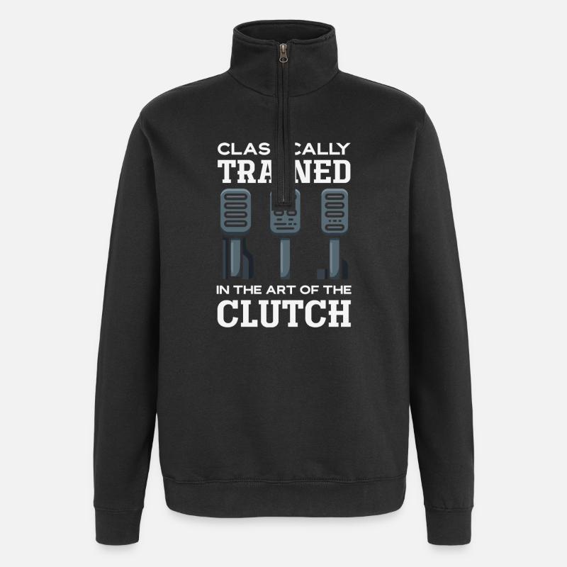 Voiture manuelle, entraînée classiquement - Sweat à zip 1/4 - noir