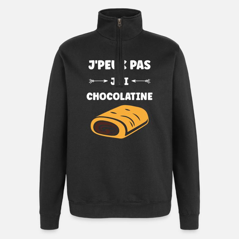 Schokolatin - Quarter-Zip-Sweatshirt - Schwarz