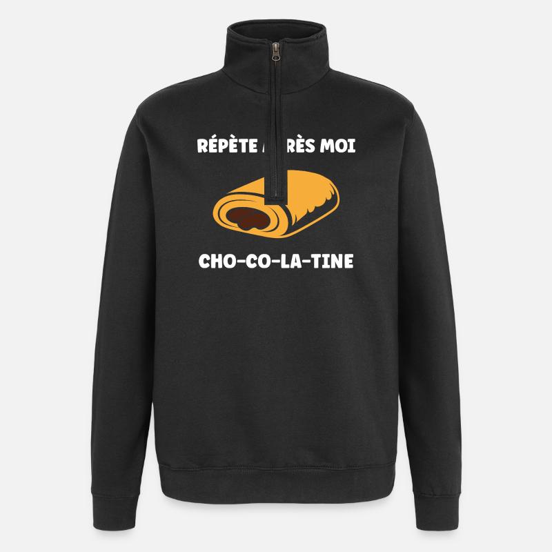 Schokolatin - Quarter-Zip-Sweatshirt - Schwarz