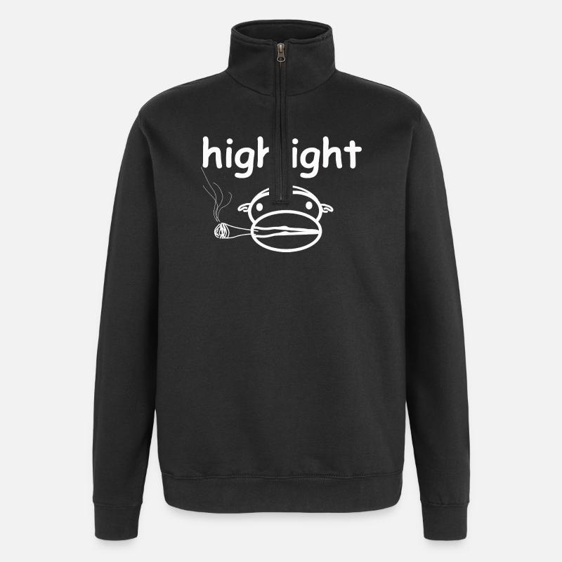 Souligner - Sweat à zip 1/4 - noir