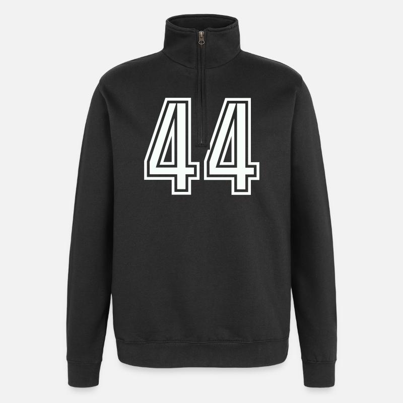 44 - Sweat à zip 1/4 - noir