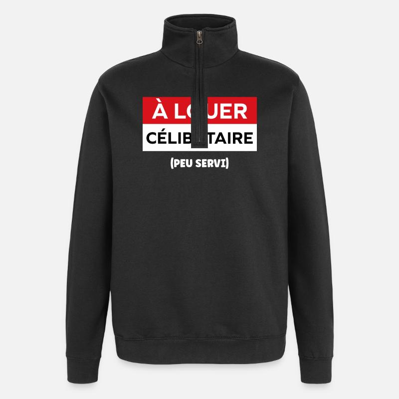 bachelor - Quarter-Zip Sweatshirt - black