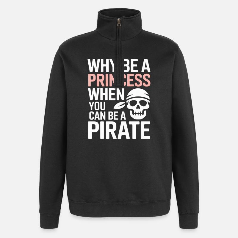Princesse Pirate Audace - Sweat à zip 1/4 - noir
