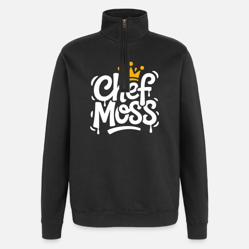Chefmoss King's Crown - Quarter-Zip Sweatshirt - black