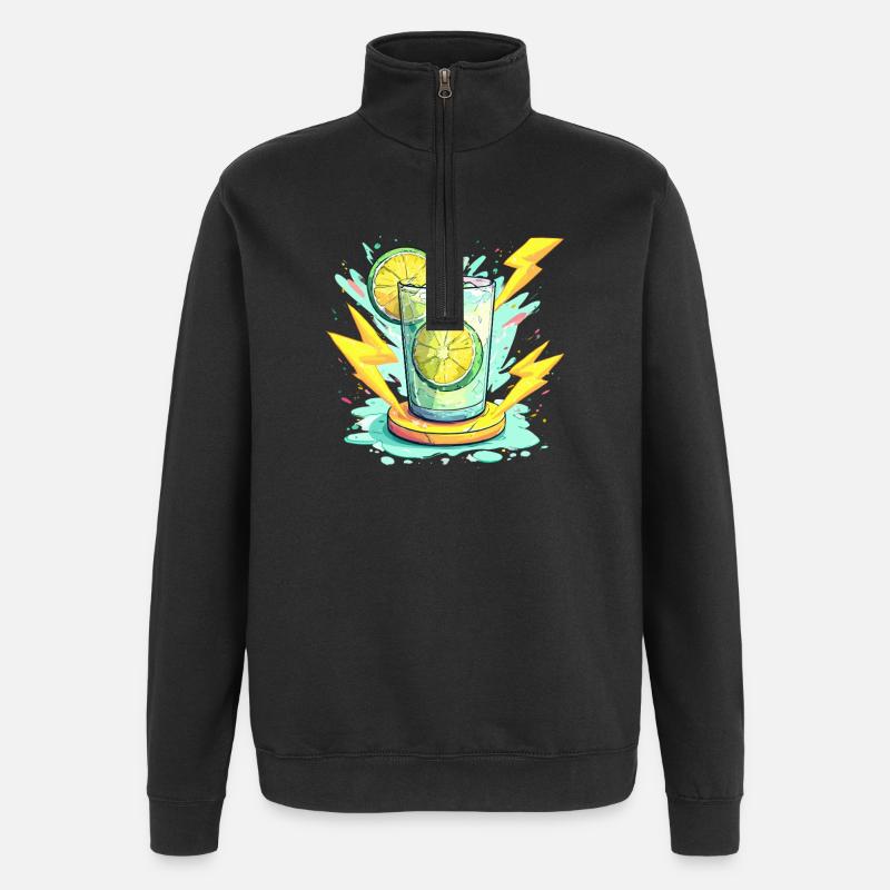 Conception du verre Citrus Shock - Sweat à zip 1/4 - noir