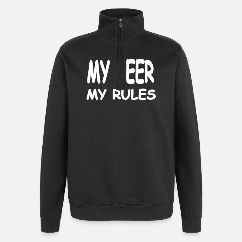 Bier - Quarter-Zip-Sweatshirt - Schwarz
